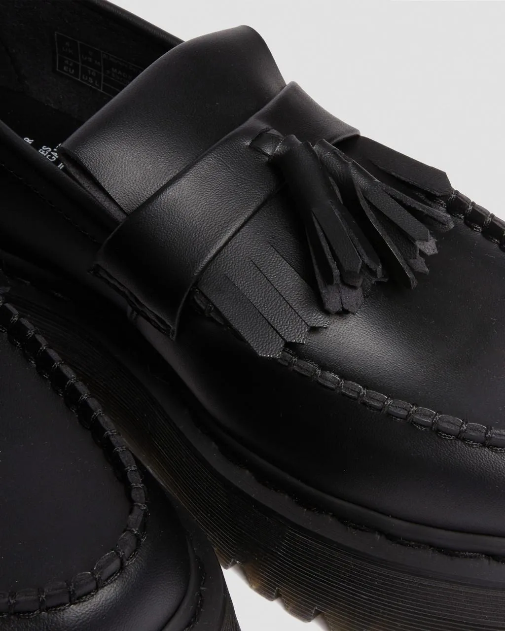 Unisex Vegan Adrian Felix Platform Tassel Loafers Black Felix Rub Off