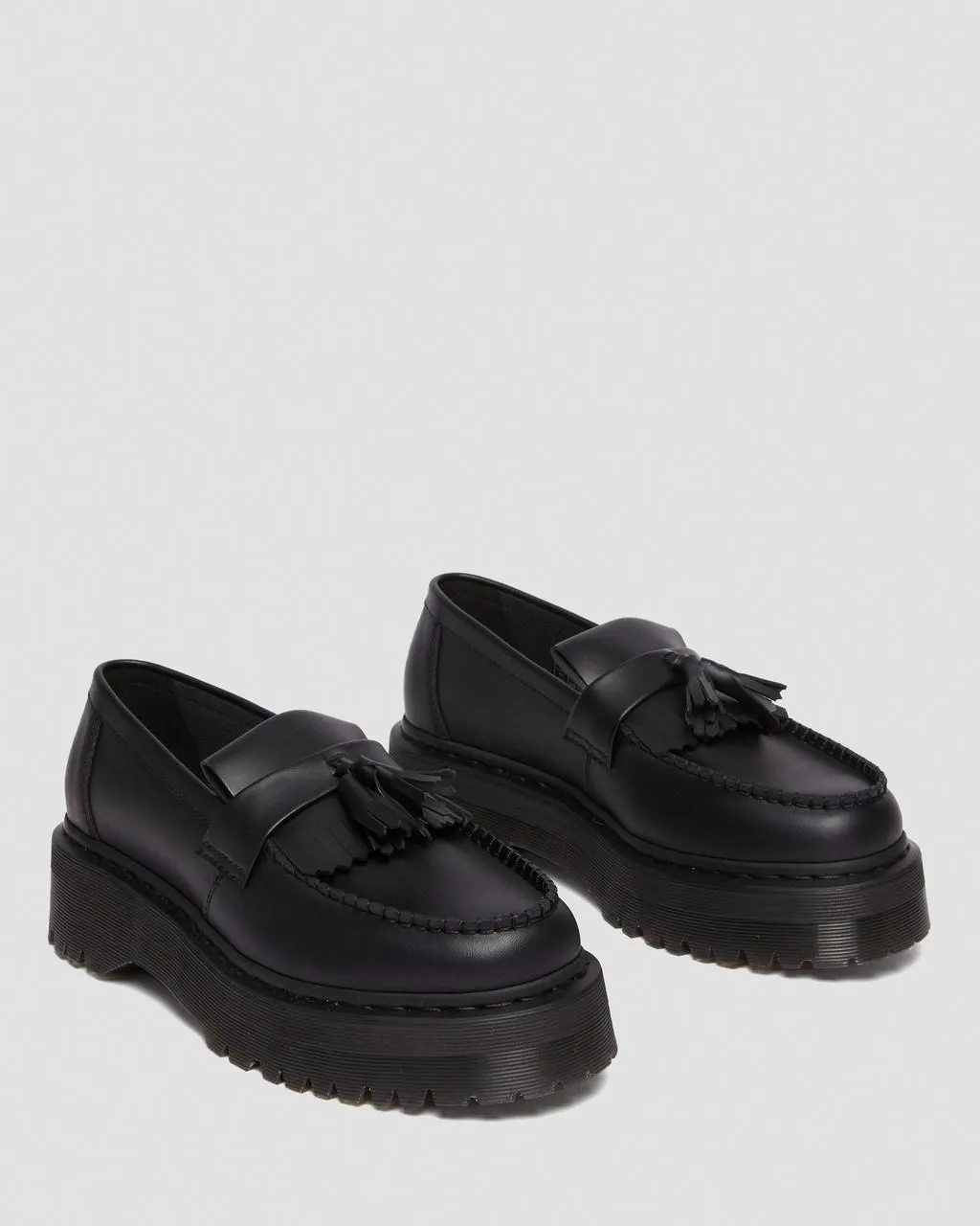 Unisex Vegan Adrian Felix Platform Tassel Loafers Black Felix Rub Off