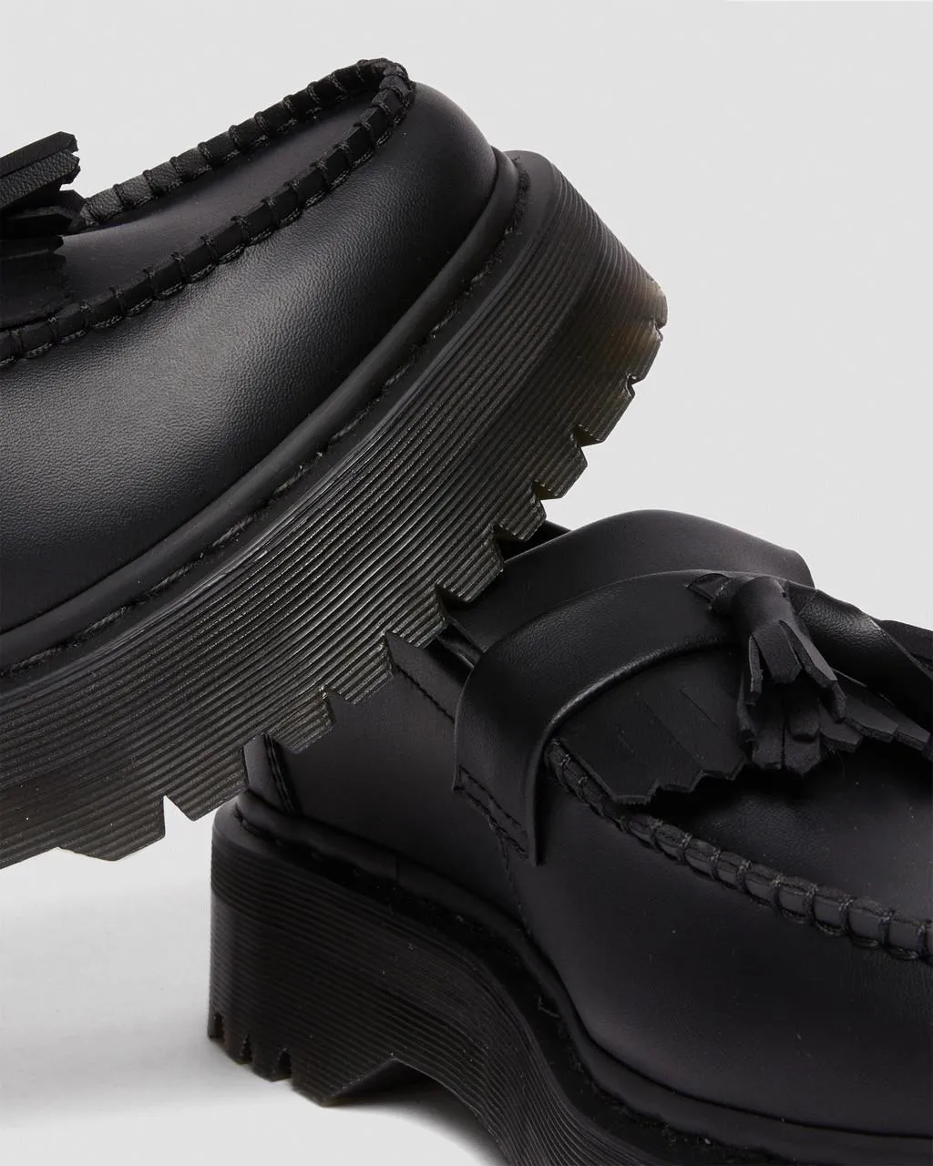 Unisex Vegan Adrian Felix Platform Tassel Loafers Black Felix Rub Off