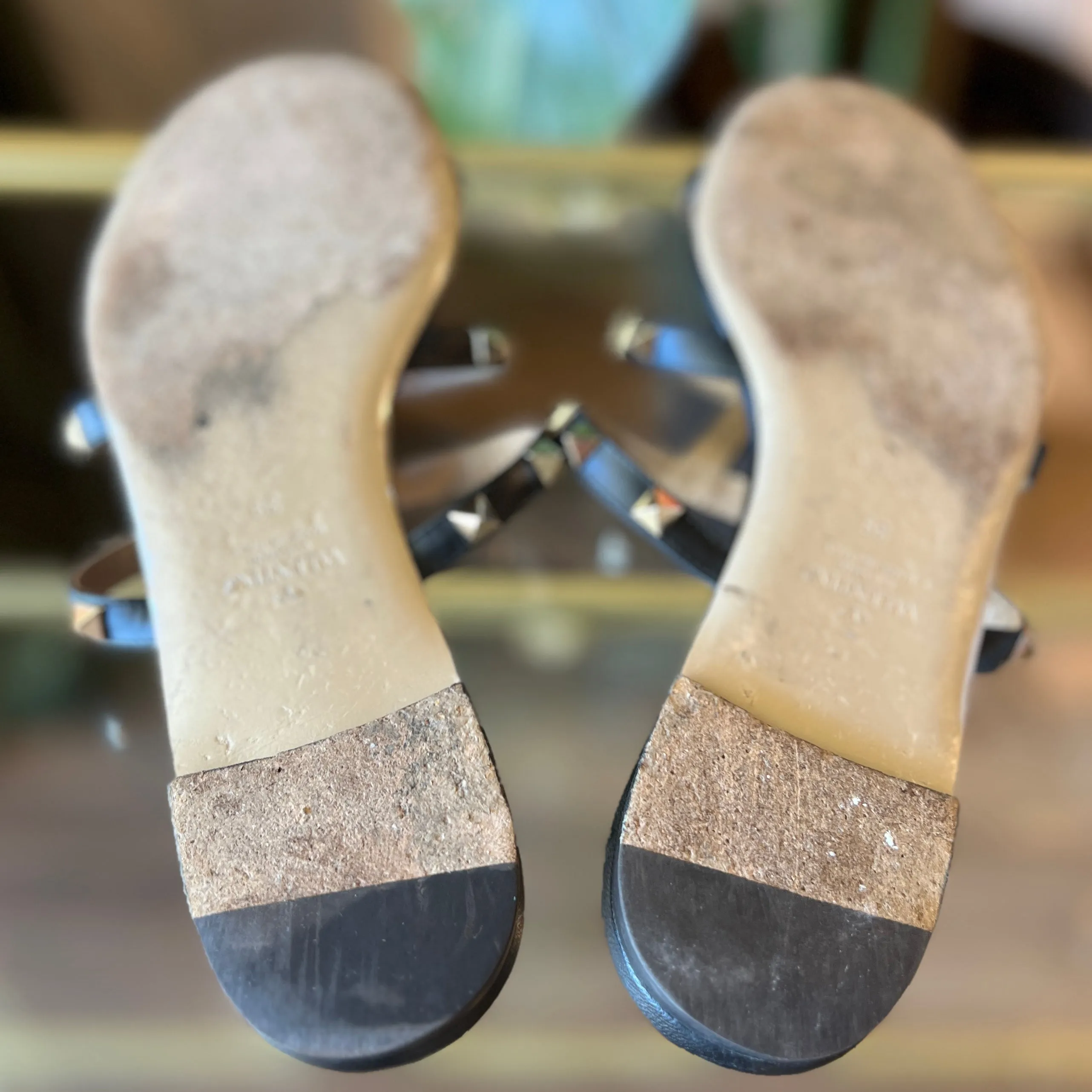 VALENTINO Caged Slide Sandals SZ 9B