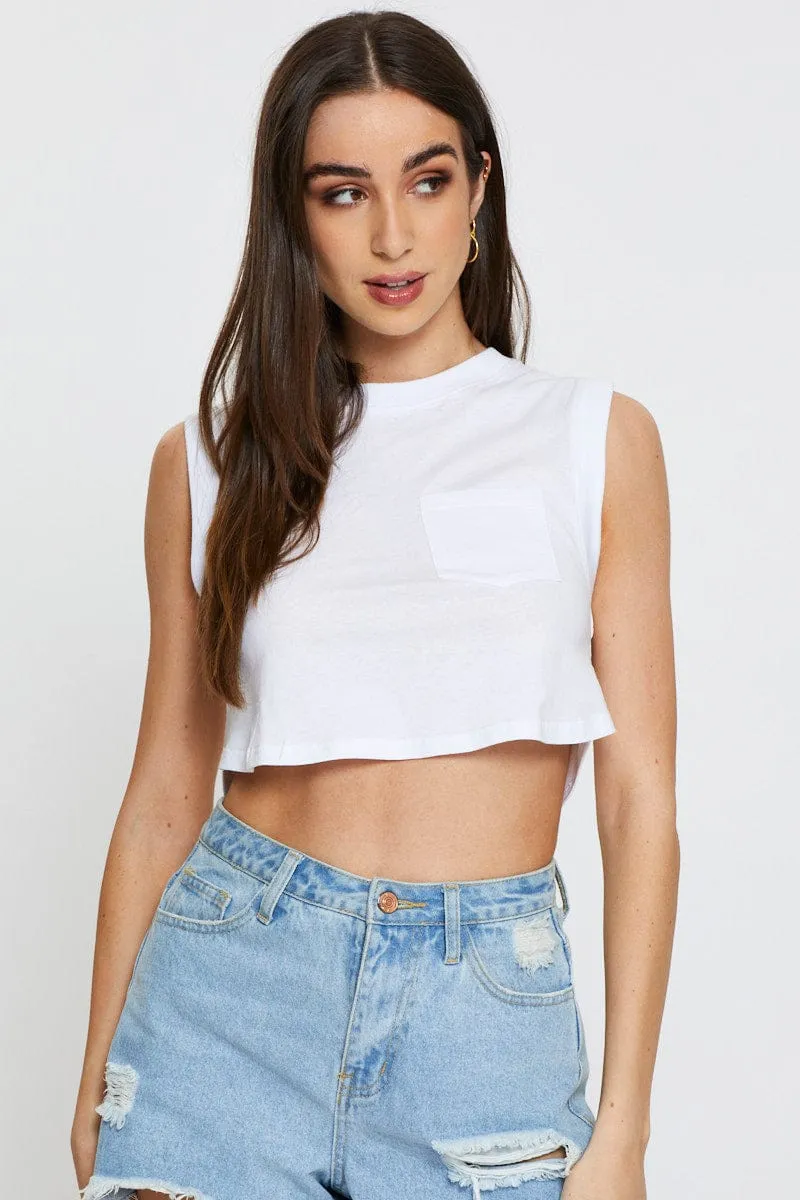White Crop Top
