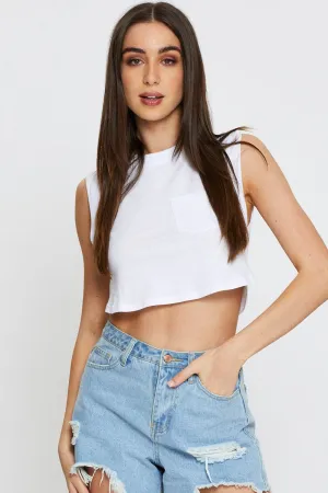 White Crop Top