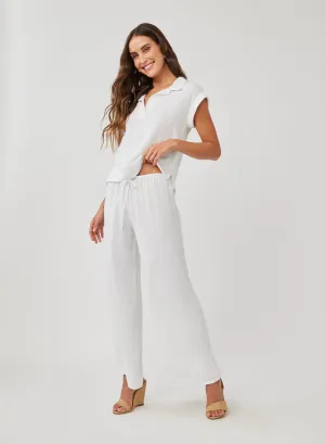 Wide Leg Pant - White