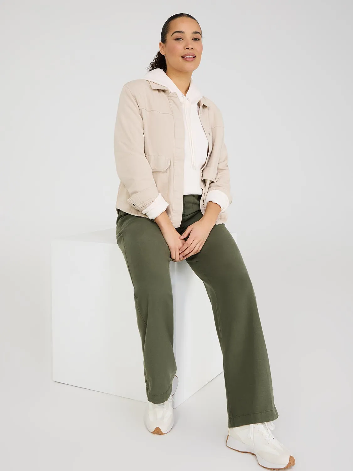 Wide-Leg Tencel Pants