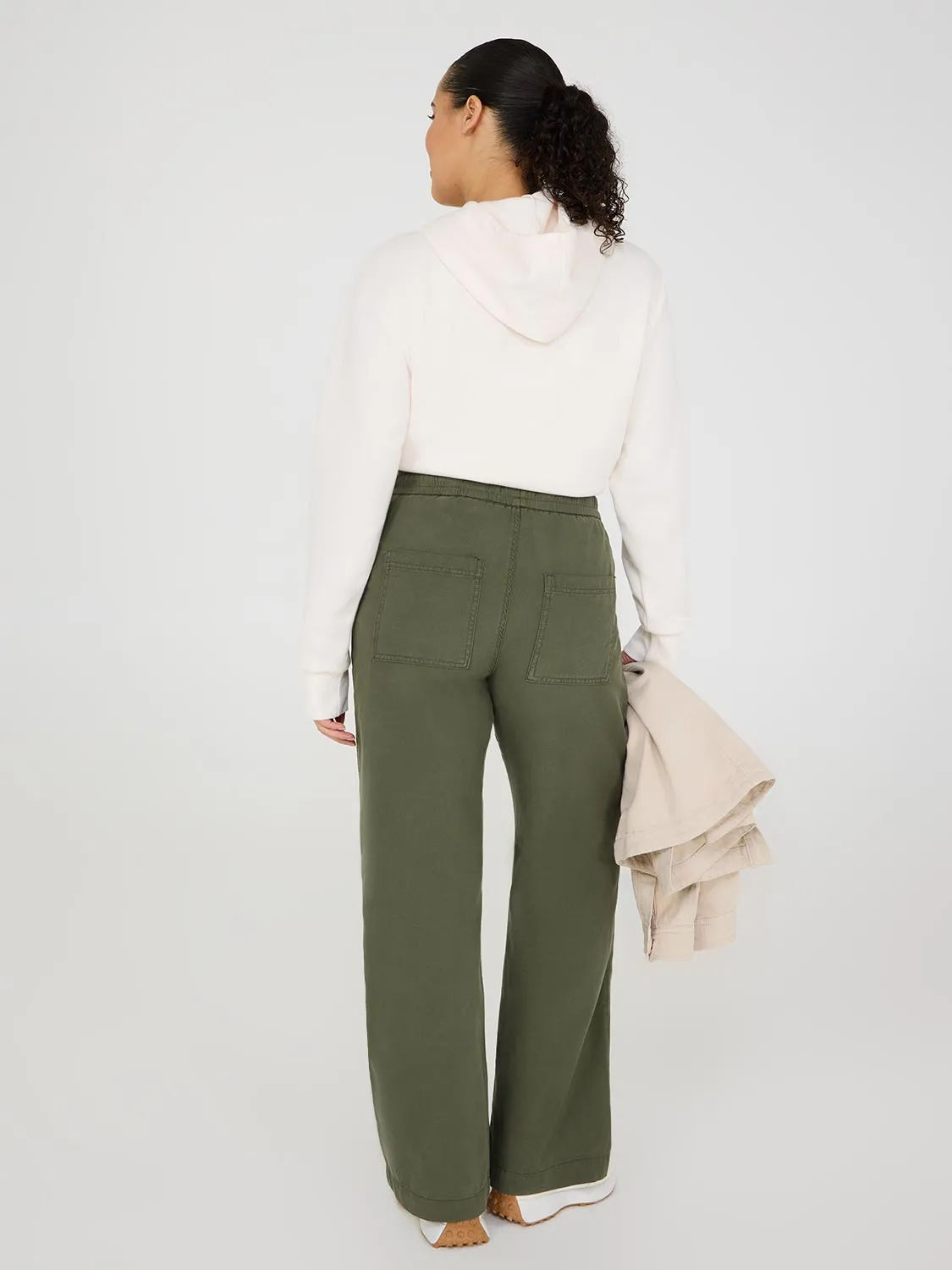 Wide-Leg Tencel Pants