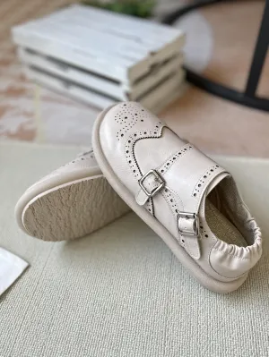 Women Spring Retro Soft Sole Genuine Leather Slip-Ons