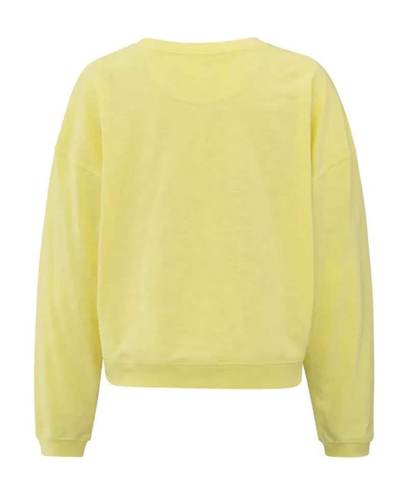 Yaya Lemon Yellow Slub Sweatshirt