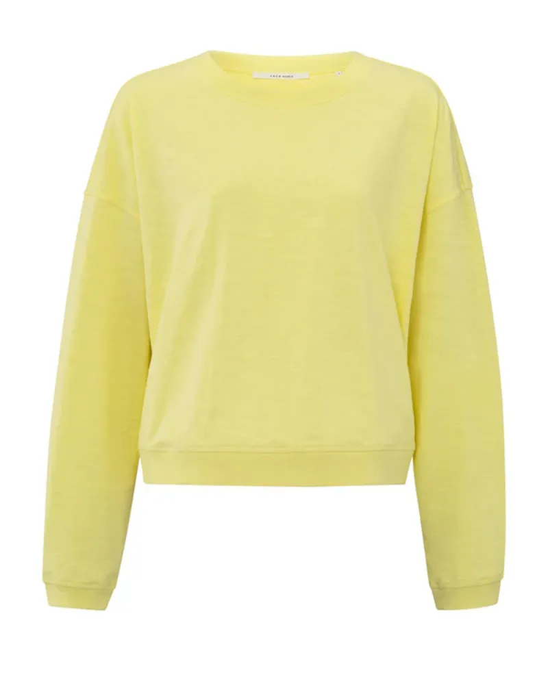 Yaya Lemon Yellow Slub Sweatshirt